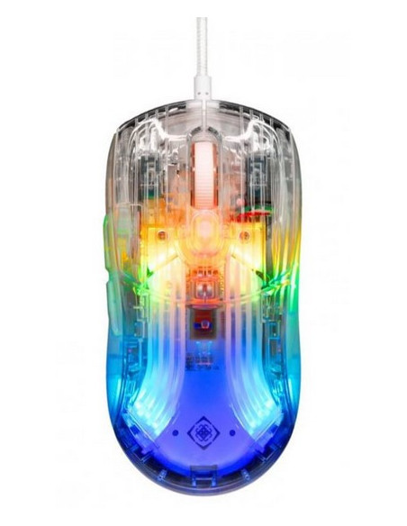 DM330 Transparent Gaming Mouse, RGB Wired, 10000DPI