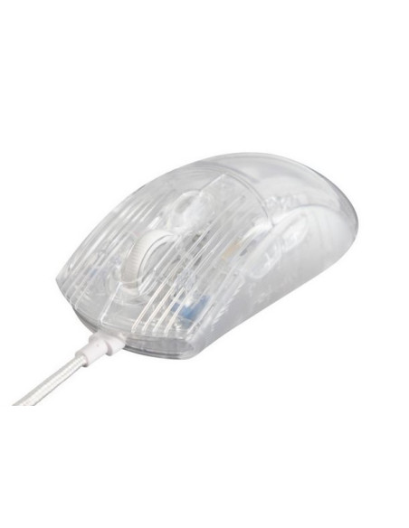 DM330 Transparent Gaming Mouse, RGB Wired, 10000DPI