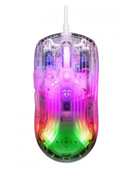 DM330 Transparent Gaming Mouse, RGB Wired, 10000DPI