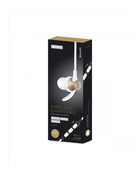 Earphones In-Ear Bluetooth V4.2 con microSD e Microfono White/Gold
