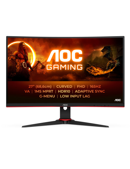 27" G2 FHD 165Hz 1ms(MPRT) VA Curvo-1500R Adaptive-Sync C27G2E Black/Red