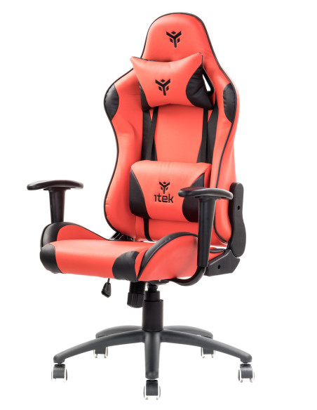 PLAYCOM PM20 PVC  Doppio Cuscino, Schienale  Reclinabile, Rosso/Nero