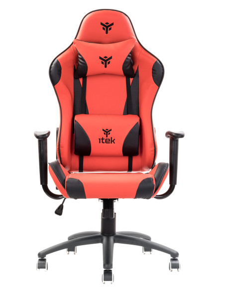 PLAYCOM PM20 PVC  Doppio Cuscino, Schienale  Reclinabile, Rosso/Nero