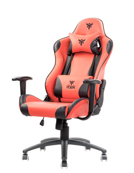 PLAYCOM PM20 PVC  Doppio Cuscino, Schienale  Reclinabile, Rosso/Nero