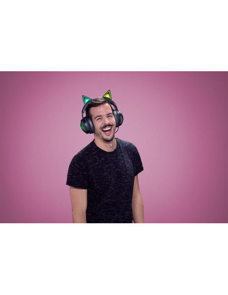 Kraken Kitty Edition Headset Wired Head-band Gaming Black, Green RGB