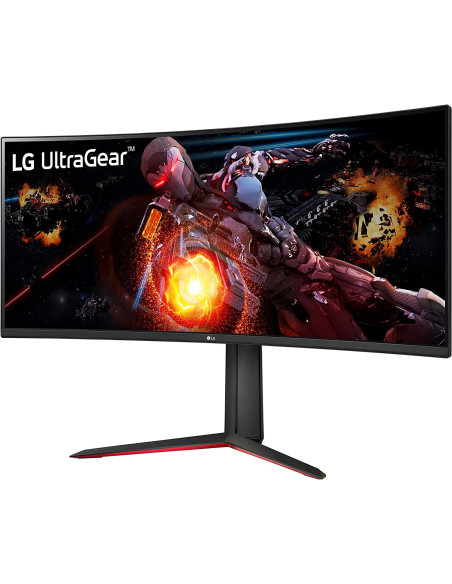 34" UltraGear Gaming QHD 160Hz 1ms 21:9 Curvo 1800R Speakers14W Tilt/HAS FreeSync Premium Screen Split HDR 10 Nero/Rosso