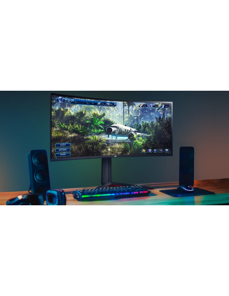 34" UltraGear Gaming QHD 160Hz 1ms 21:9 Curvo 1800R Speakers14W Tilt/HAS FreeSync Premium Screen Split HDR 10 Nero/Rosso