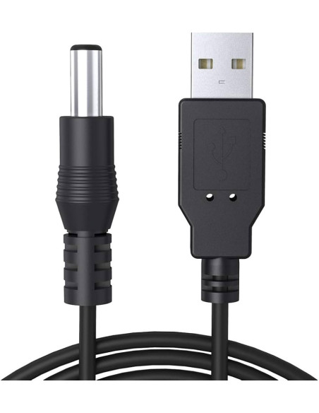 Adattatore USB A M a Alimentatore 5,5 mm x 2,5 mm da 5 V CC, 80cm