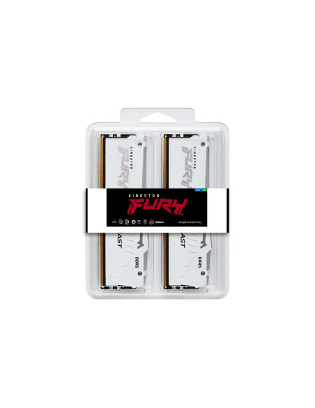 32GB (2x16GB) FURY Beast White RGB 6000MHz XMP/EXPO