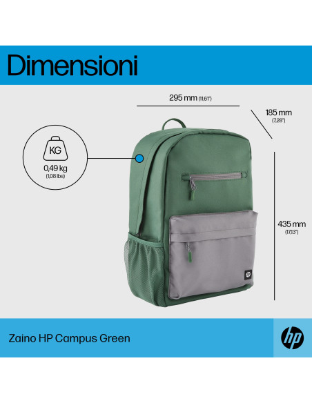 15.6" Zaino Campus Green