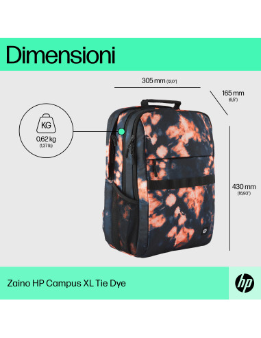 16.1" Zaino Campus XL Tie Dye 16.1" Zaino Campus XL Tie Dye