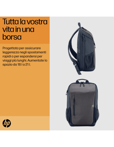 15.6" Zaino per Laptop Travel 18L Iron Grey