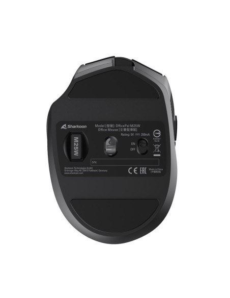 OfficePal M25W Mouse Right-hand RF Wireless + USB Type-C Optical 4000 DPI Black