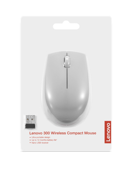 Mouse Ufficio Ambidestro RF Wireless Ottico 1000 DPI Light Grey