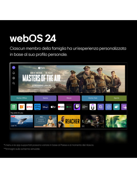 77'' OLED evo C4 Serie OLED77C44LA, 4K, 4 HDMI, Dolby Vision, SMART TV