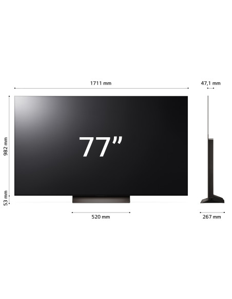 77'' OLED evo C4 Serie OLED77C44LA, 4K, 4 HDMI, Dolby Vision, SMART TV