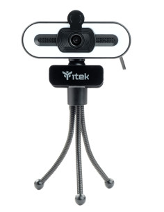 Webcam con Microfono W401L - Full HD-  30FPS- Luce LED 3 mode- USB- treppiede