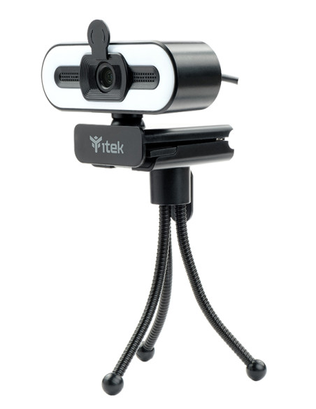 Webcam con Microfono W401L - Full HD-  30FPS- Luce LED 3 mode- USB- treppiede