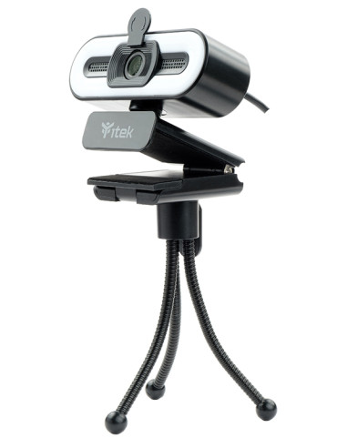 Webcam con Microfono W401L - Full HD-  30FPS- Luce LED 3 mode- USB- treppiede