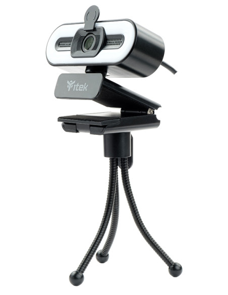 Webcam con Microfono W401L - Full HD-  30FPS- Luce LED 3 mode- USB- treppiede