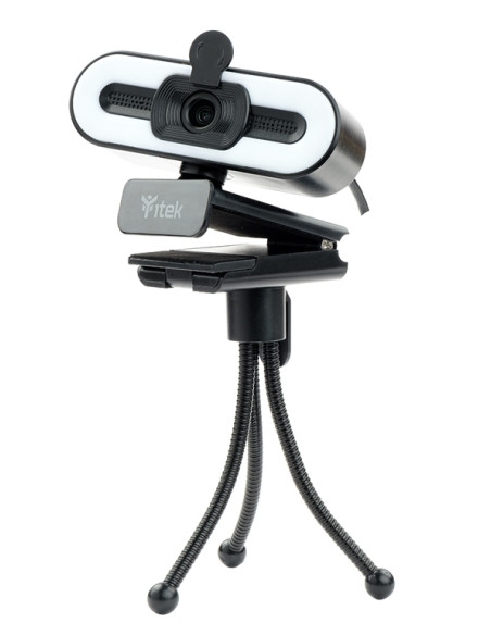 Webcam con Microfono W401L - Full HD-  30FPS- Luce LED 3 mode- USB- treppiede