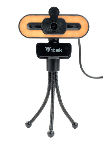 Webcam con Microfono W401L - Full HD-  30FPS- Luce LED 3 mode- USB- treppiede