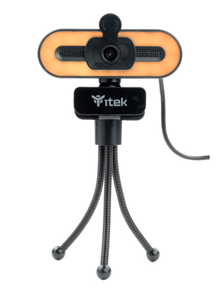 Webcam con Microfono W401L - Full HD-  30FPS- Luce LED 3 mode- USB- treppiede