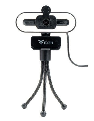 Webcam con Microfono W401L - Full HD-  30FPS- Luce LED 3 mode- USB- treppiede