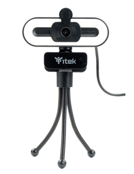 Webcam con Microfono W401L - Full HD-  30FPS- Luce LED 3 mode- USB- treppiede