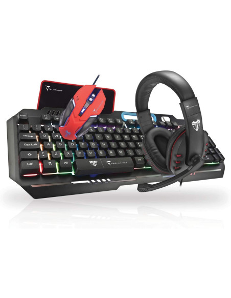 Kit Gaming Tastiera, Mouse, Tappettino, Cuffie