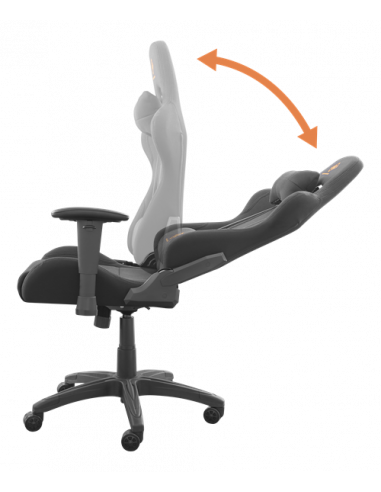 Gaming chair, tessuto, black/orange