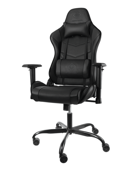 Gaming Chair DC210 ergonomica, ecopelle, black, doppio cuscinetto nuca-schiena