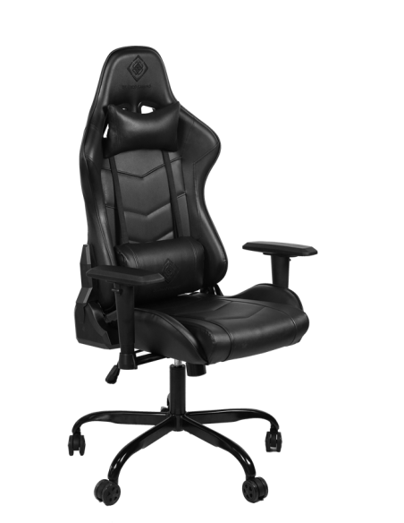 Gaming Chair DC210 ergonomica, ecopelle, black, doppio cuscinetto nuca-schiena