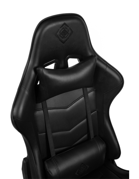 Gaming Chair DC210 ergonomica, ecopelle, black, doppio cuscinetto nuca-schiena