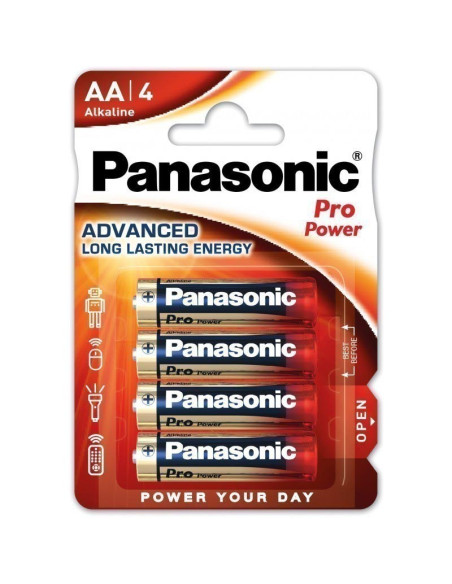 Batteries alkaline, AA, 1.5V, blister pack, 4-pack