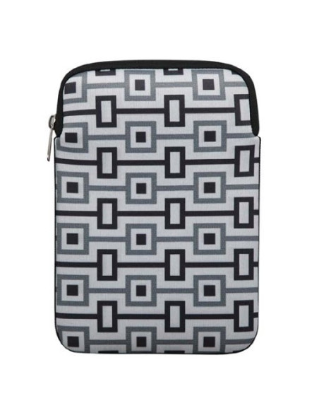 10.1", Case for tablet, Geometric, white, neoprene