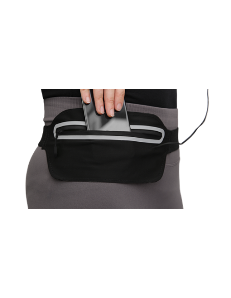 SPORT marsupio slim catarifrangente, NERO