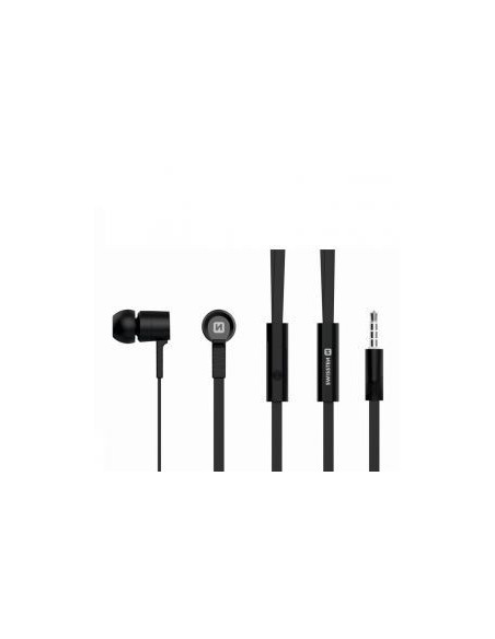 YS-D2, auricolari con microfono, black, 3.5 mm jack