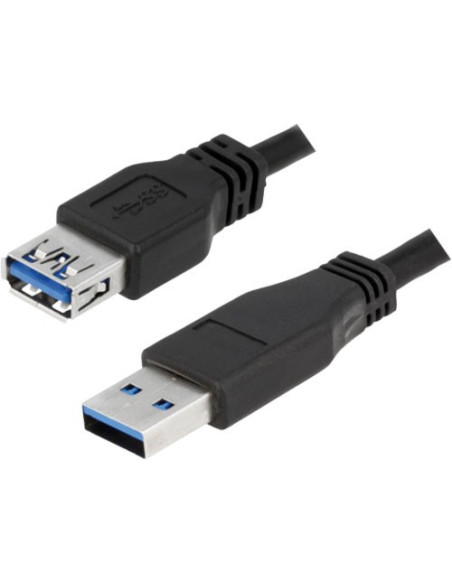 3,00 mt Prolunga USB 3.0 Type A M/F, Black