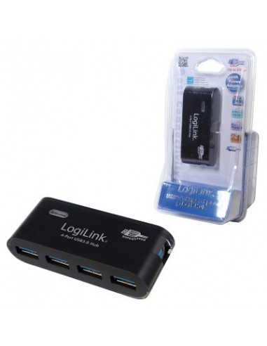 USB 3.0 Hub, 4-Port, Black