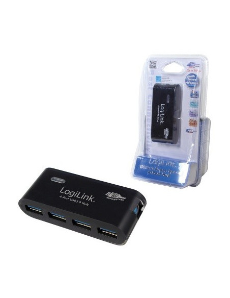 USB 3.0 Hub, 4-Port, Black