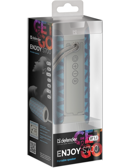 ENJOY S700, CASSA BLUETOOTH 5.0, 10W, BLUE/GRIGIO