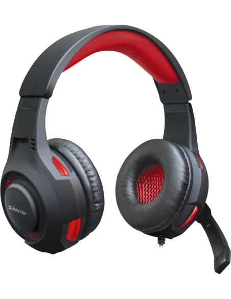 WARHEAD G-450 Cuffie Gaming con Microfono Nere/Rosso LED USB