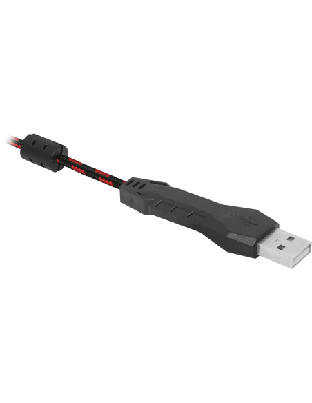 WARHEAD G-450 Cuffie Gaming con Microfono Nere/Rosso LED USB