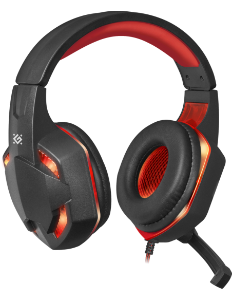 WARHEAD G-370, CUFFIE CON MICROFONO, LED ROSSO