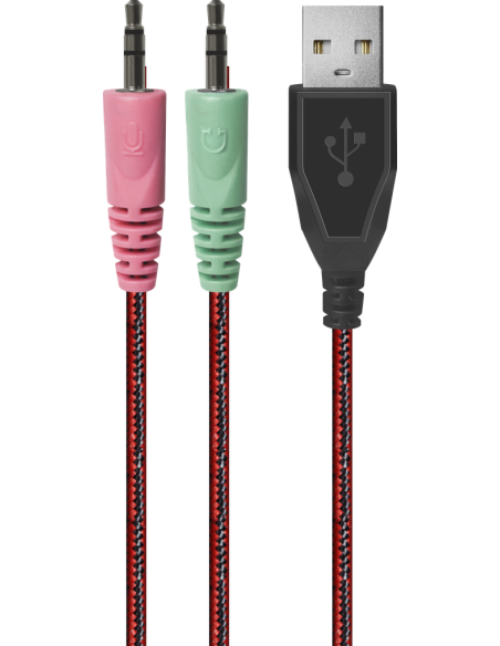 WARHEAD G-370, CUFFIE CON MICROFONO, LED ROSSO