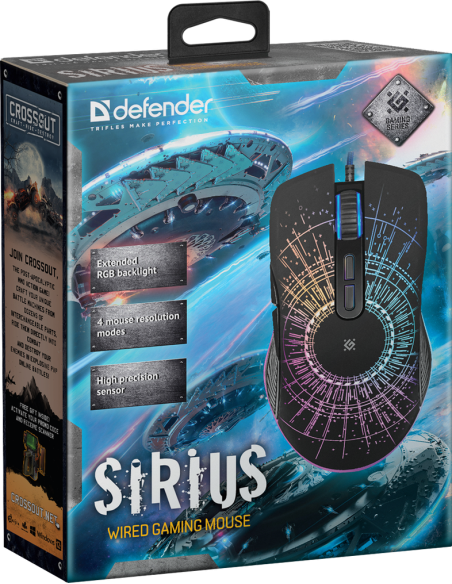 SIRIUS GM-660L, 1200-3200 DPI, RGB