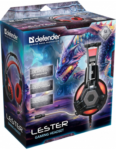 LESTER, Cuffie Gaming con Microfono,... LESTER, Cuffie Gaming con Microfono,...