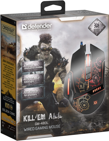 KILL'EM ALL GM-480L, 800-3200 DPI, RGB