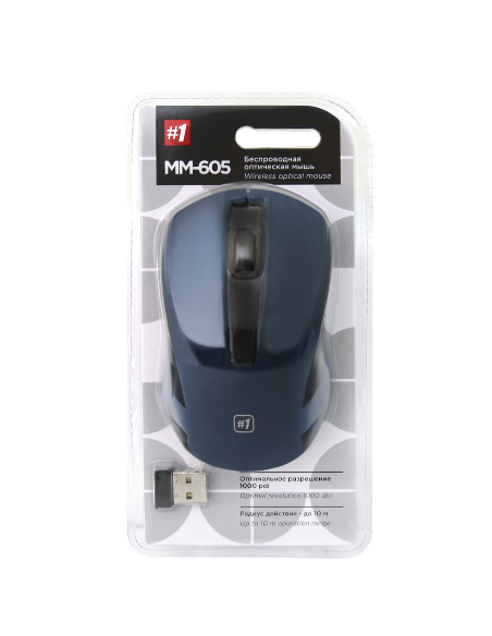MM-605 BLUE, OPTICAL MOUSE, 1000 DPI